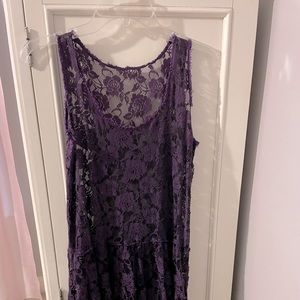 Purple lace dress